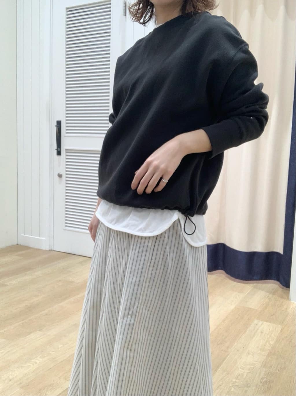 IMARIさんの「Dessin｜【前後2WAY/洗える】ドロストリブカットソー」を使ったコーディネート