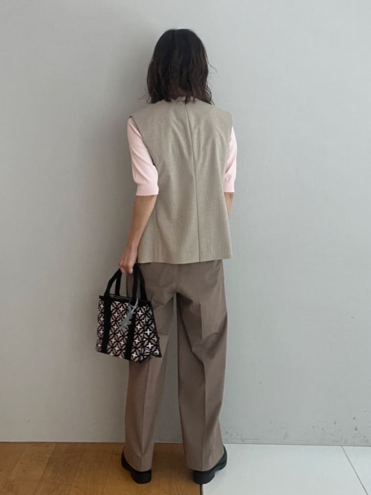 misaさんの「DRESSTERIOR｜【ウォッシャブル】コットンシルクハーフスリーブニット」を使ったコーディネート