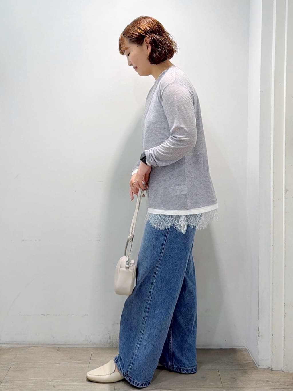 sumicaさんの「OPAQUE.CLIP｜配色レイヤードロングスリーブTシャツ【洗える】」を使ったコーディネート