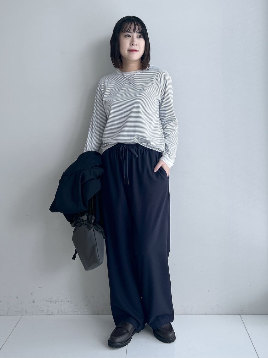 Hirokaさんの「Dessin｜【洗える】シアーチュールポイントカットソー」を使ったコーディネート