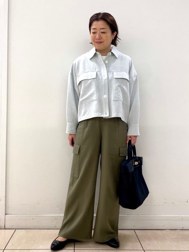 ksmさんの「Reflect｜リネンライクシャツブルゾン」を使ったコーディネート