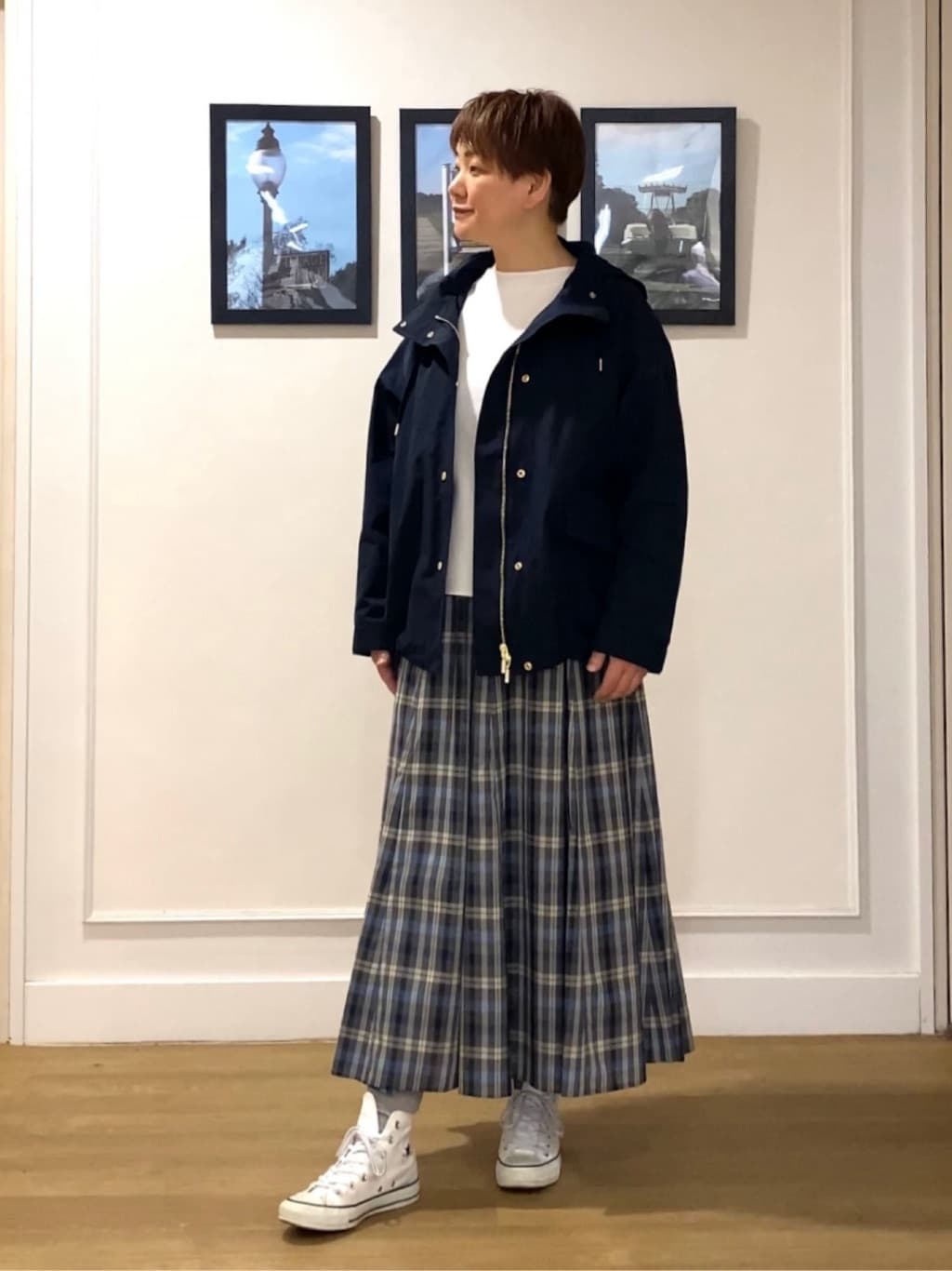 Hiroさんの「Dessin｜【撥水/2WAY】フーディーブルゾン」を使ったコーディネート