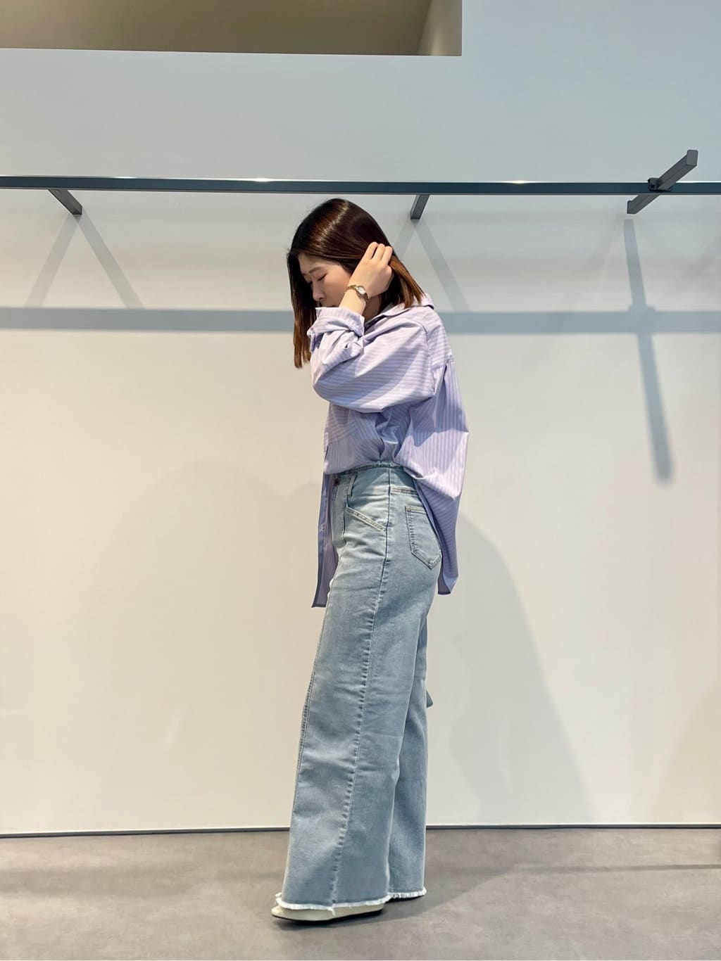 amiさんの「INDIVI｜Timeless｜ビッグポケットフォルムシャツ【接触冷感】」を使ったコーディネート