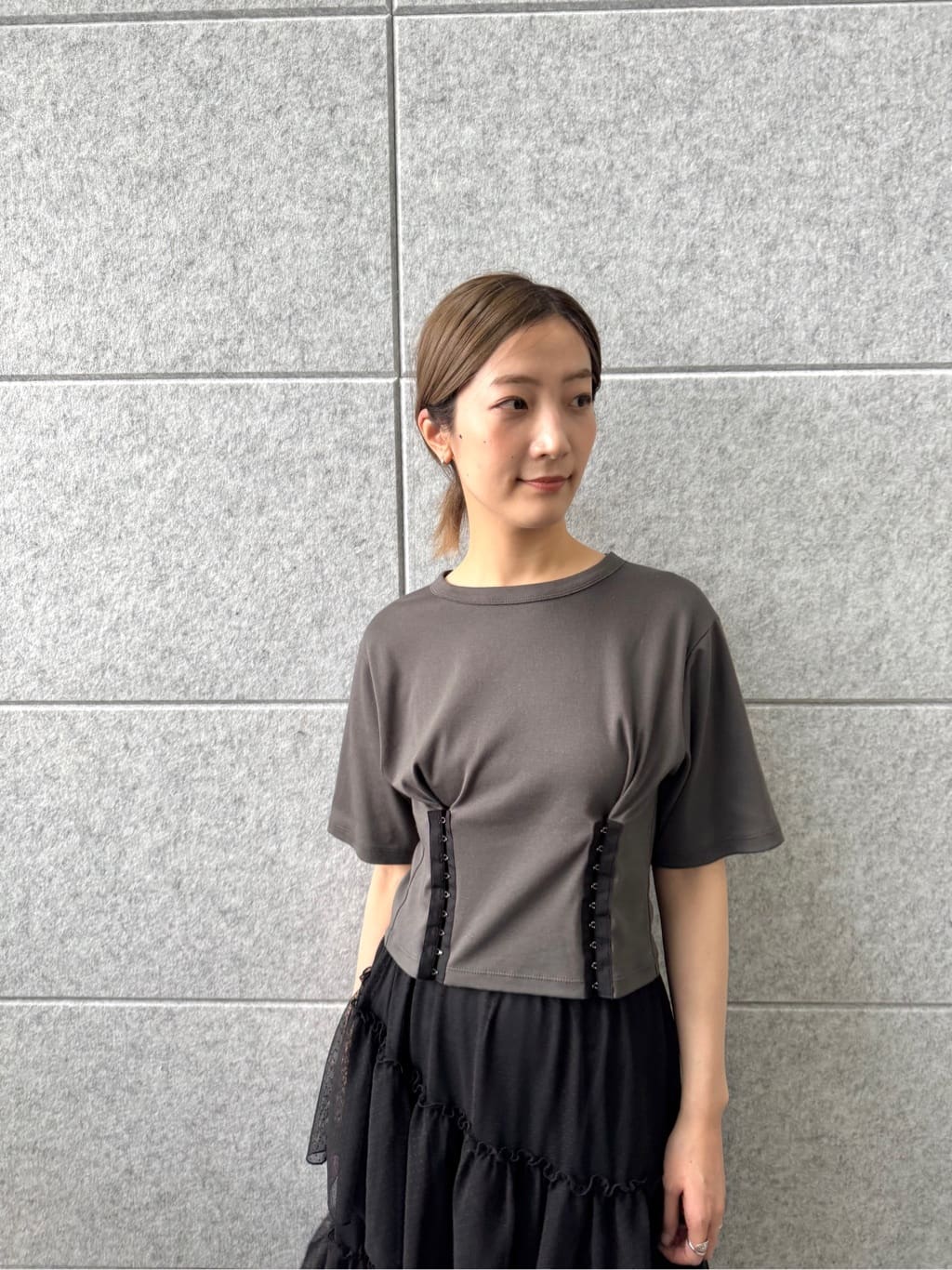 uchi__yamaさんの「CODE A｜corset jersey tee」を使ったコーディネート