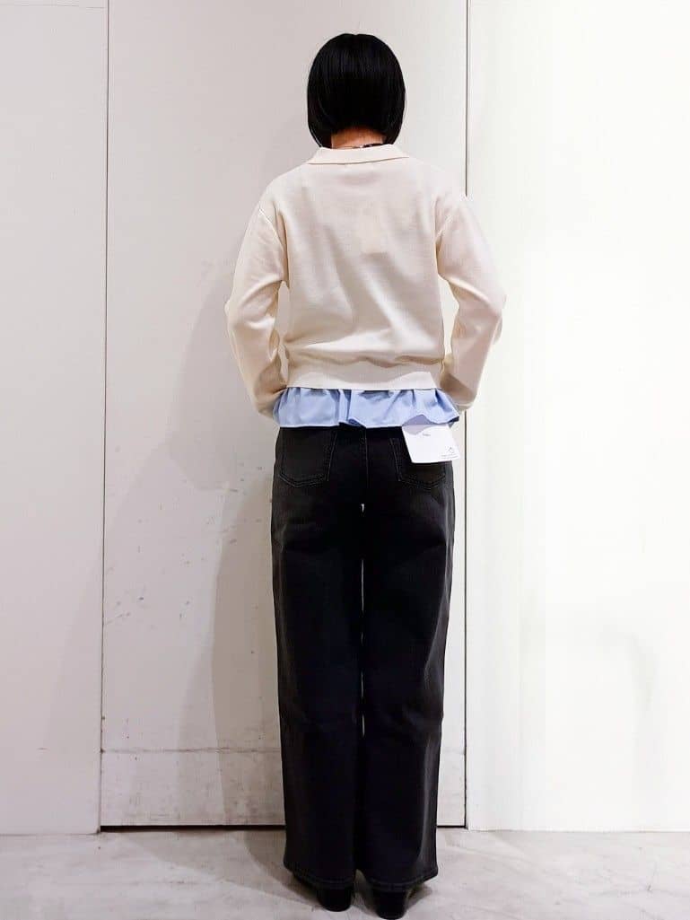 shinkoさんの「OPAQUE.CLIP｜ポロ衿シャツドッキングニット【洗濯機OK】」を使ったコーディネート
