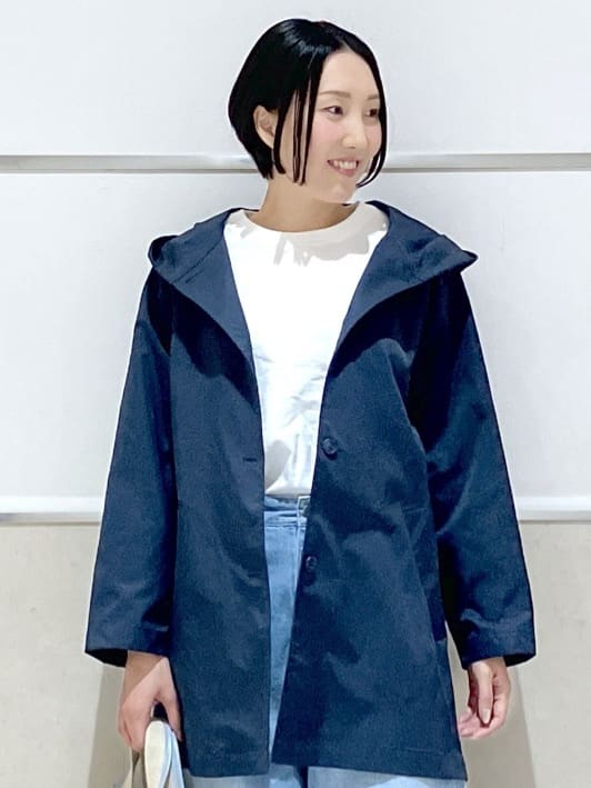 eriko さんの「Dessin｜【洗える】フードトレンチコート」を使ったコーディネート