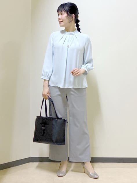  beni_gingerさんの「Reflect｜タックスタンドカラーブラウス」を使ったコーディネート