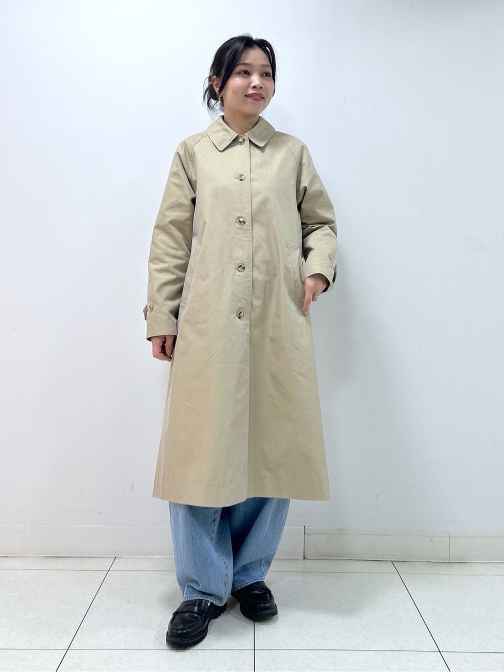 Kaiさんの「Dessin｜シャンブレースプリングコート」を使ったコーディネート