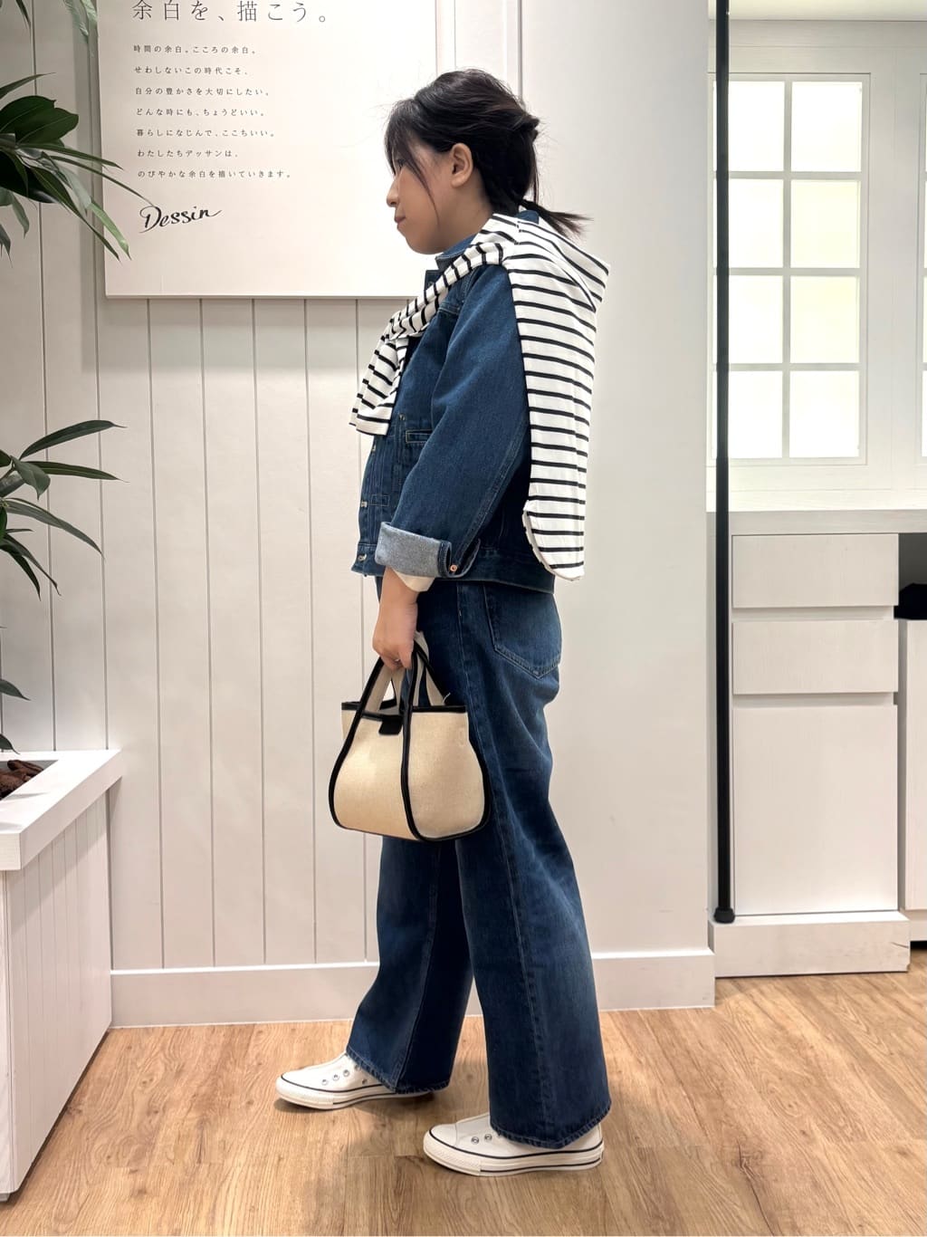 tomokoさんの「Dessin｜【ユニセックス/2WAY】リバーシブルデニムジャケット」を使ったコーディネート