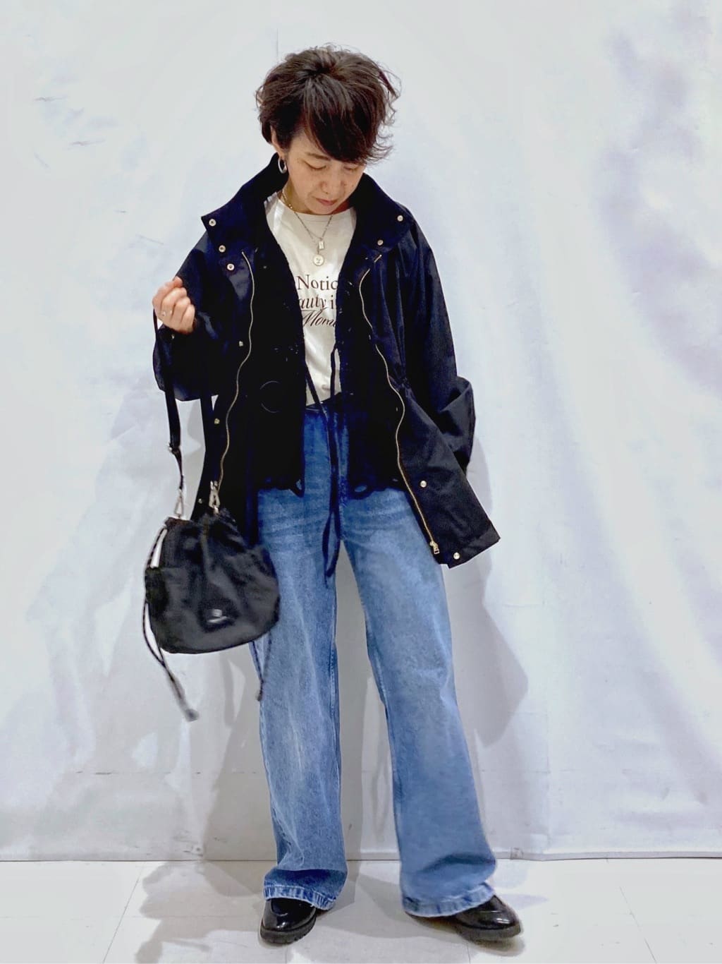 Bonさんの「OPAQUE.CLIP｜撥水スタンドZIPブルゾン【洗濯機OK／UVケア／花粉対応】」を使ったコーディネート