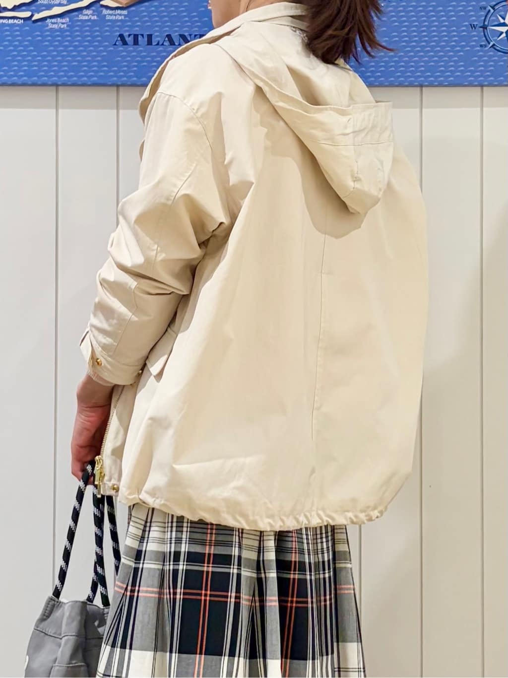 uwatokoさんの「Dessin｜【撥水/2WAY】フーディーブルゾン」を使ったコーディネート