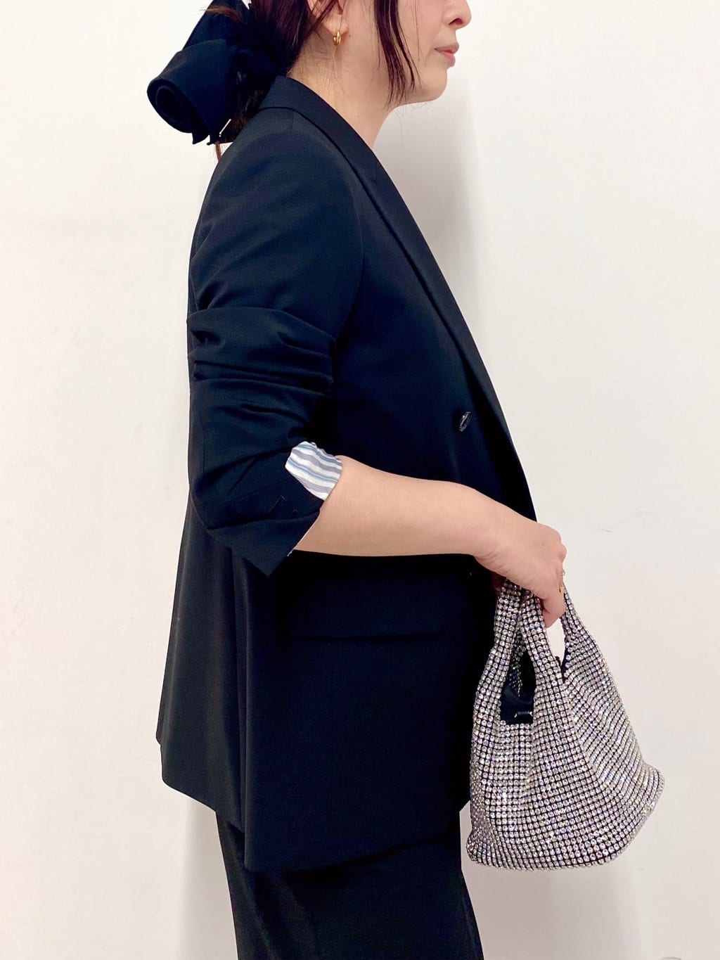 Sawaguchiさんの「DRESSTERIOR｜【otonaMUSE5月号掲載/セットアップ可/撥水】ブラックワイドパンツ」を使ったコーディネート
