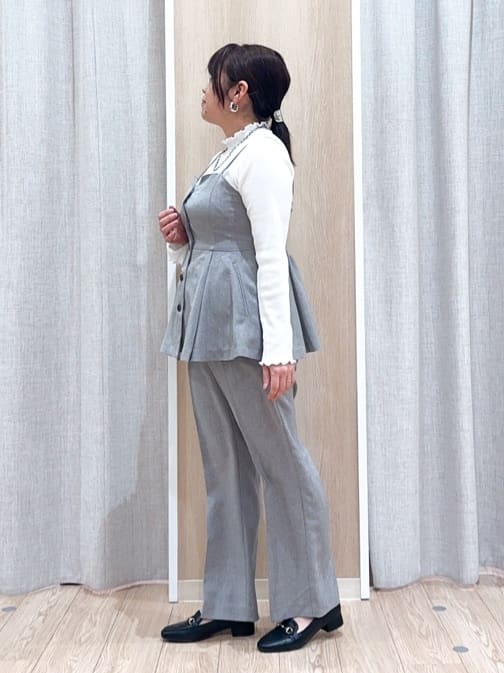 naoさんの「grove｜【カセット服】リネンライク ペプラムビスチェ」を使ったコーディネート