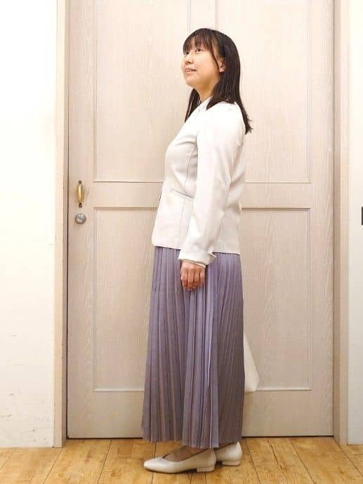 とろろさんの「SHOO･LA･RUE｜【洗濯機可/UV/SS-3L】すっきり好印象 ノーカラージャケット」を使ったコーディネート