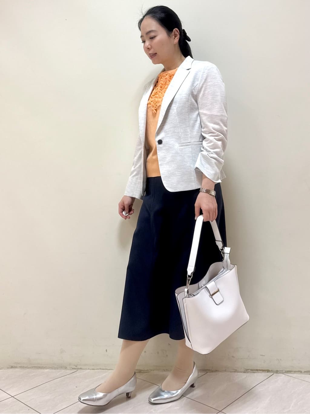 rincoさんの「Reflect｜【SS-4Lサイズ／UVカット／接触冷感】匠ジャケット／ベーシックテーラード」を使ったコーディネート