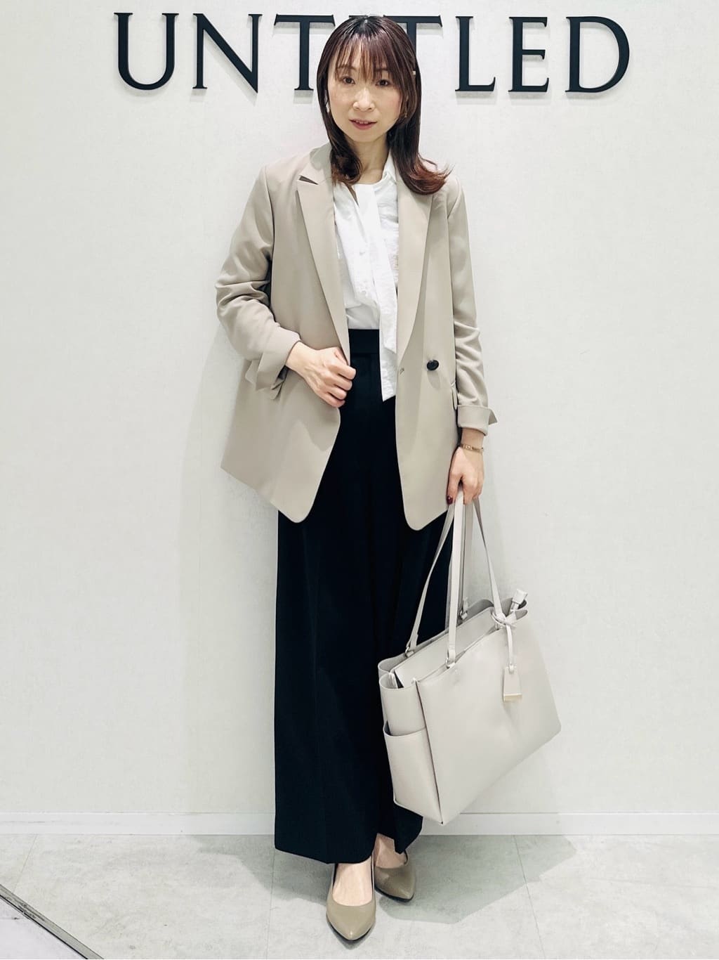 Miwaさんの「UNTITLED｜【洗える/ワイド】ベーシックツータックパンツ」を使ったコーディネート