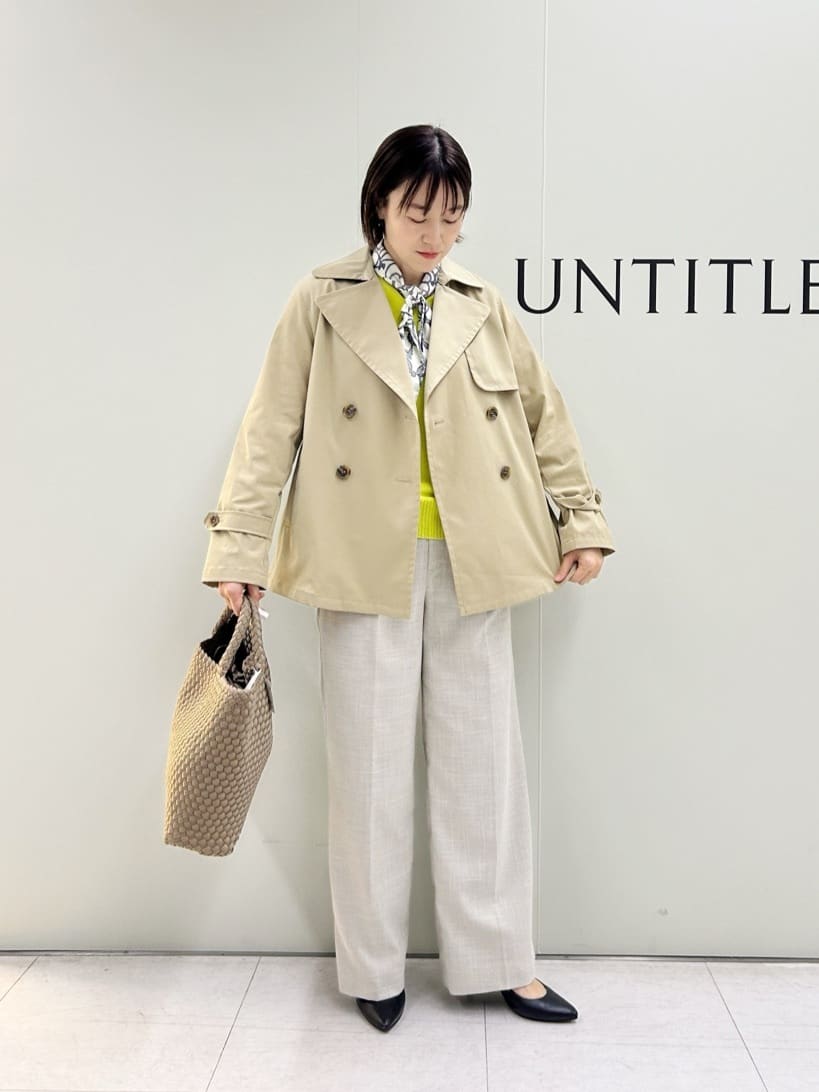 Mikiさんの「UNTITLED｜【定番人気/はっ水/洗える】タスランショートトレンチコート」を使ったコーディネート