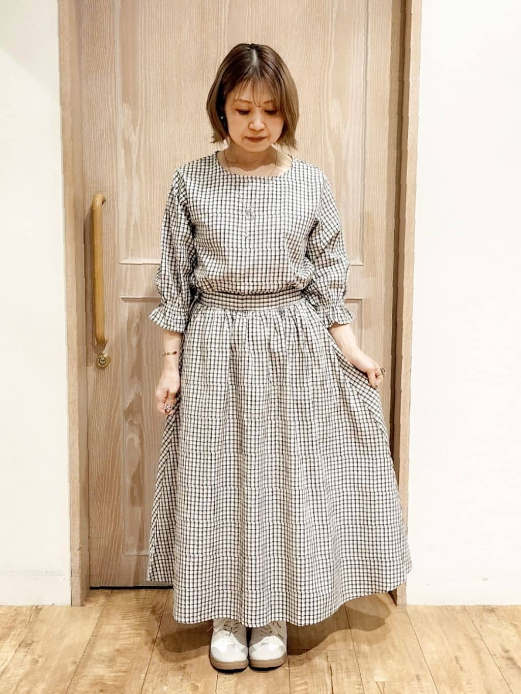YUKIさんの「SHOO･LA･RUE｜【2WAY】ゆれるきらきらネックレス」を使ったコーディネート
