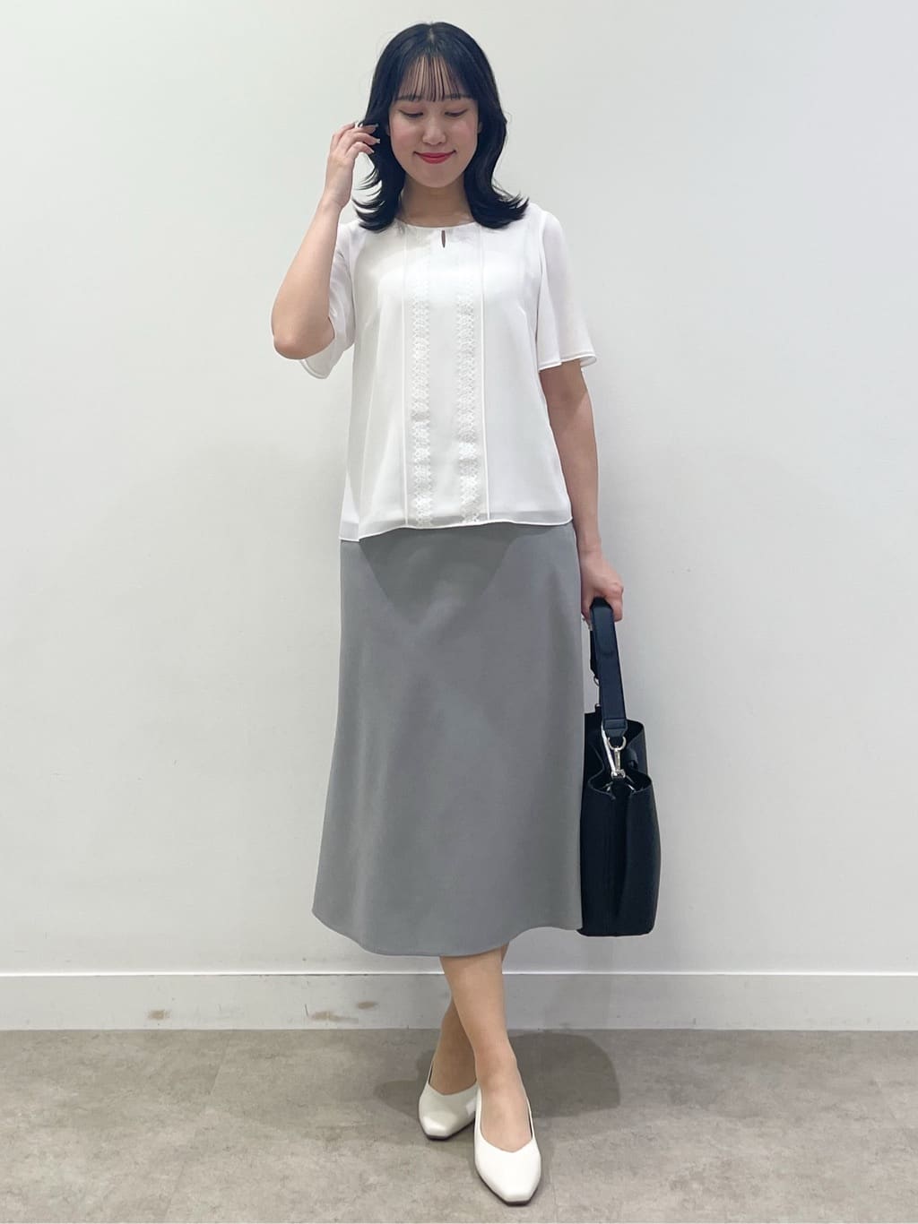 yukariさんの「Reflect｜【UVカット／接触冷感】五分袖シフォンブラウス」を使ったコーディネート