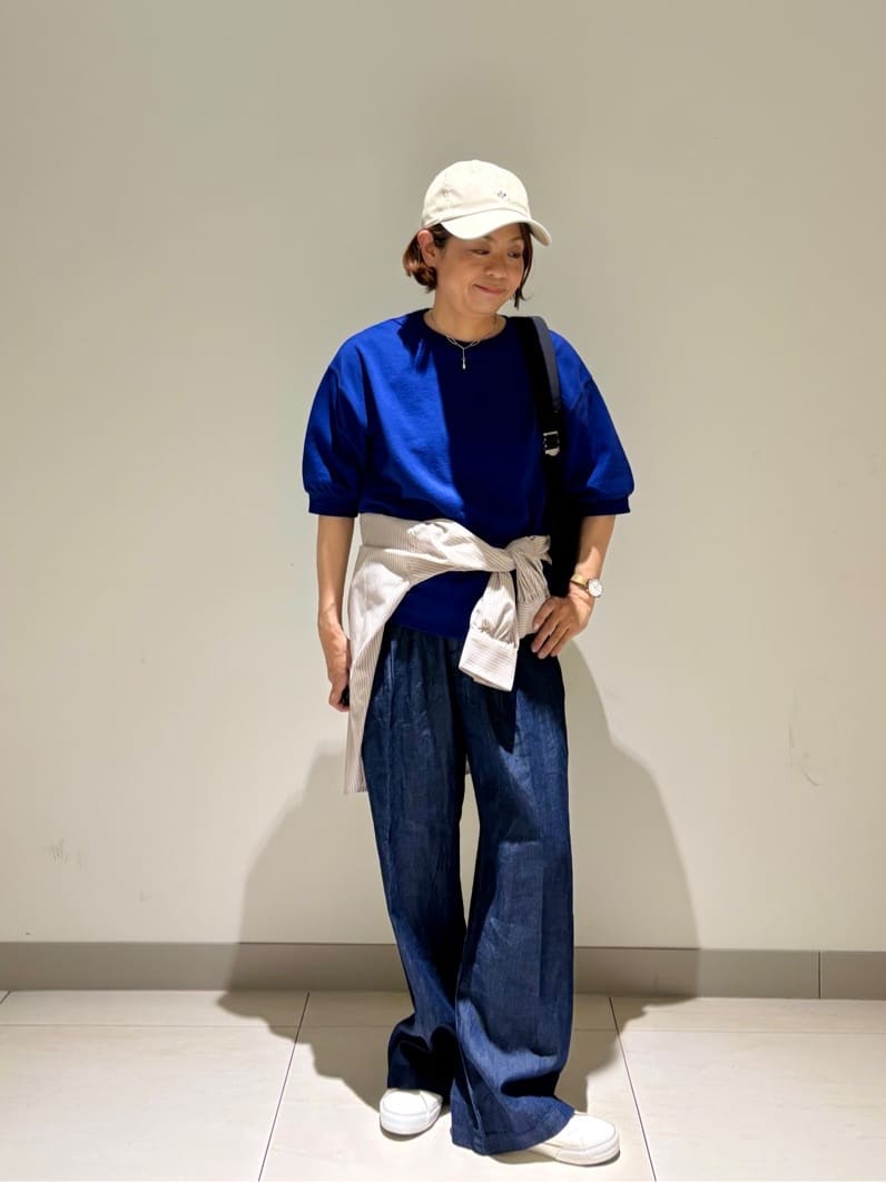 Haruさんの「Dessin｜【360度可愛い】バックヘンリーカットソー5分袖」を使ったコーディネート