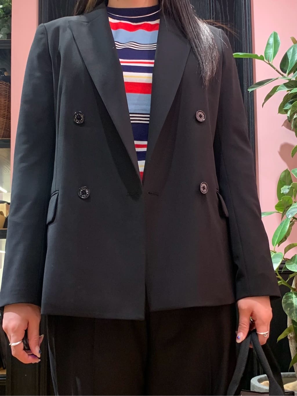 SAKAIさんの「DRESSTERIOR｜【otonaMUSE5月号掲載/セットアップ可/撥水】ブラックワイドパンツ」を使ったコーディネート