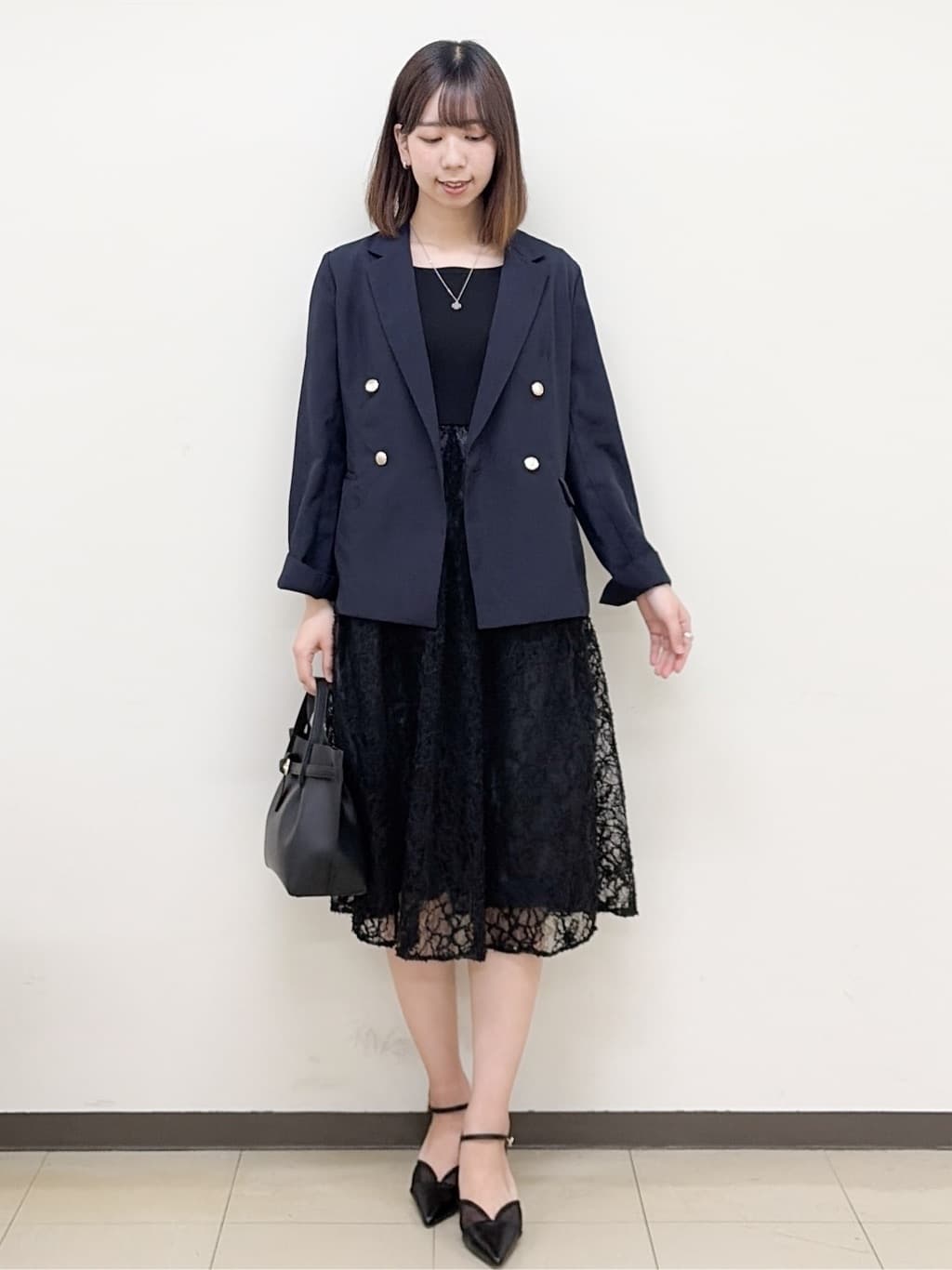yurinaさんの「index｜《再入荷》ダブルブレストテーラードジャケット【接触冷感／吸水速乾／イージーアイロン／防シワ／洗濯機O」を使ったコーディネート