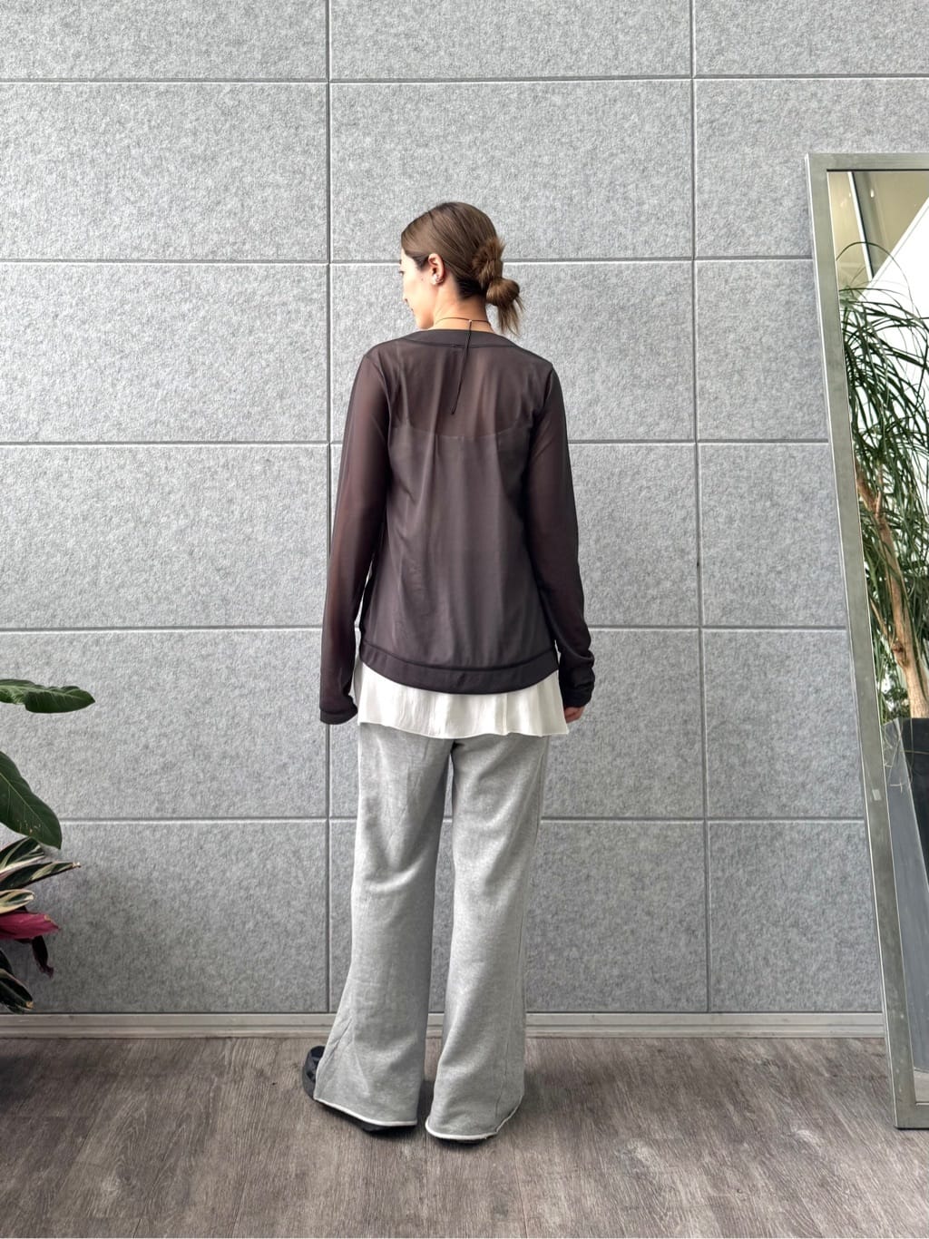 uchi__yamaさんの「CODE A｜sheer jersey cardigan」を使ったコーディネート