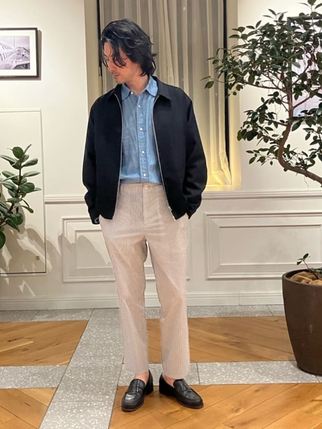 junyaさんの「DRESSTERIOR｜【ウォッシャブル】ウールハリントン ジャケット」を使ったコーディネート