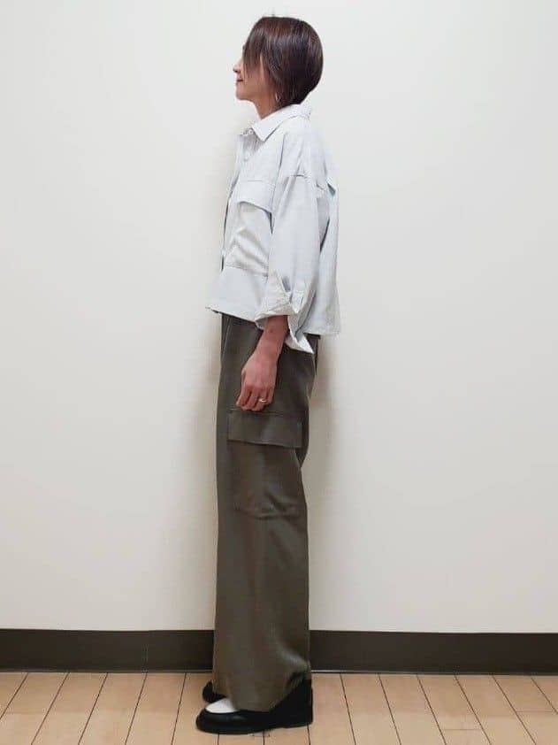 yuuさんの「Reflect｜リネンライクシャツブルゾン」を使ったコーディネート
