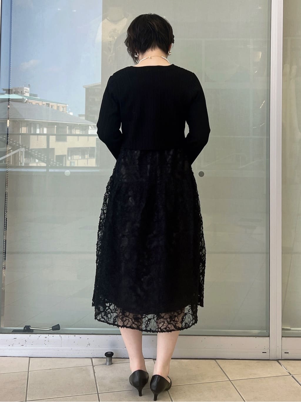 yo-koさんの「OPAQUE.CLIP｜《ツインセット》カーディガン&times;ニットドッキングワンピース【洗濯機OK】」を使ったコーディネート