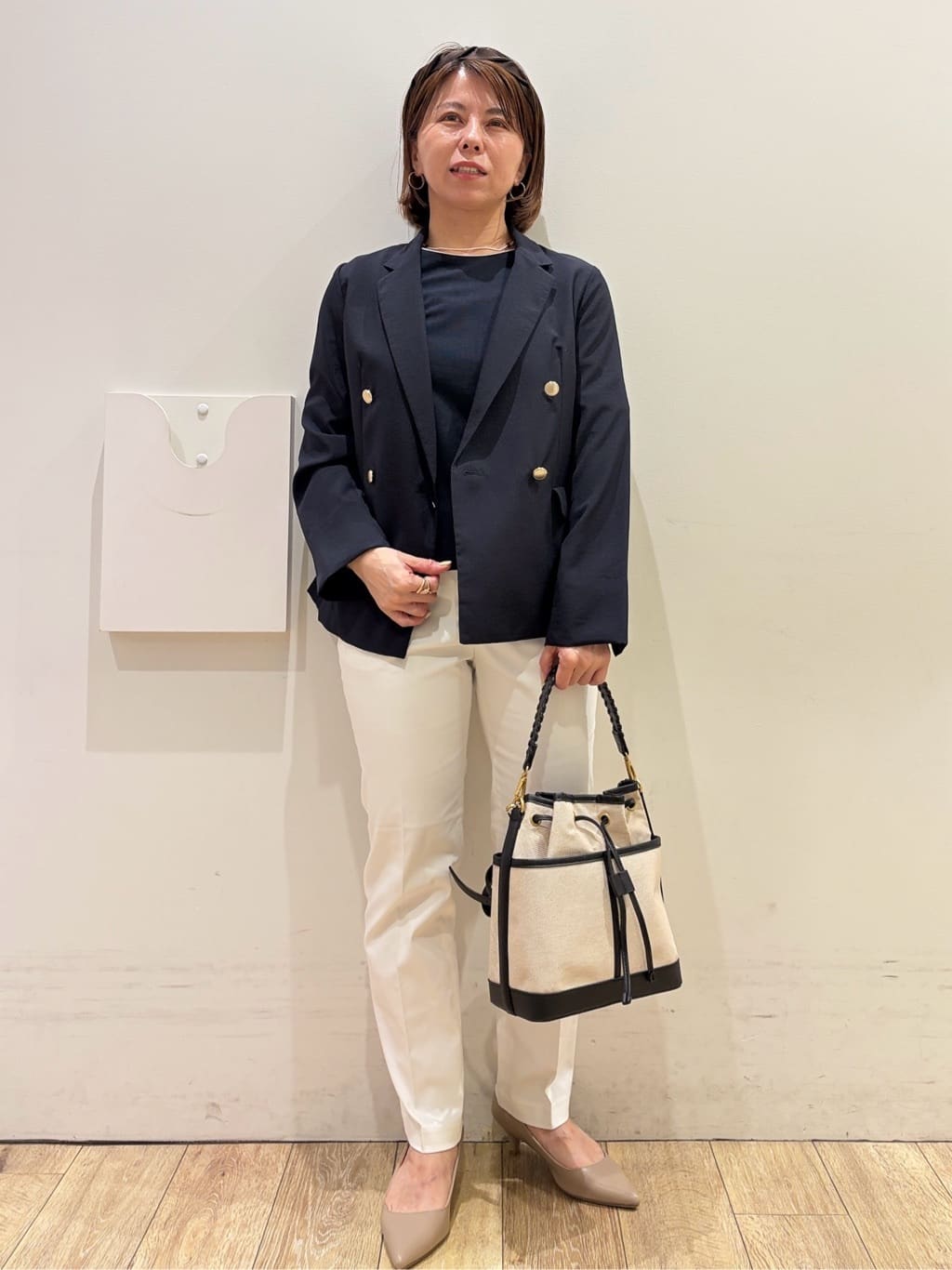 YUKOさんの「index｜【接触冷感／UVケア】フレアスリーブバイカラートップス《洗濯機OK》」を使ったコーディネート