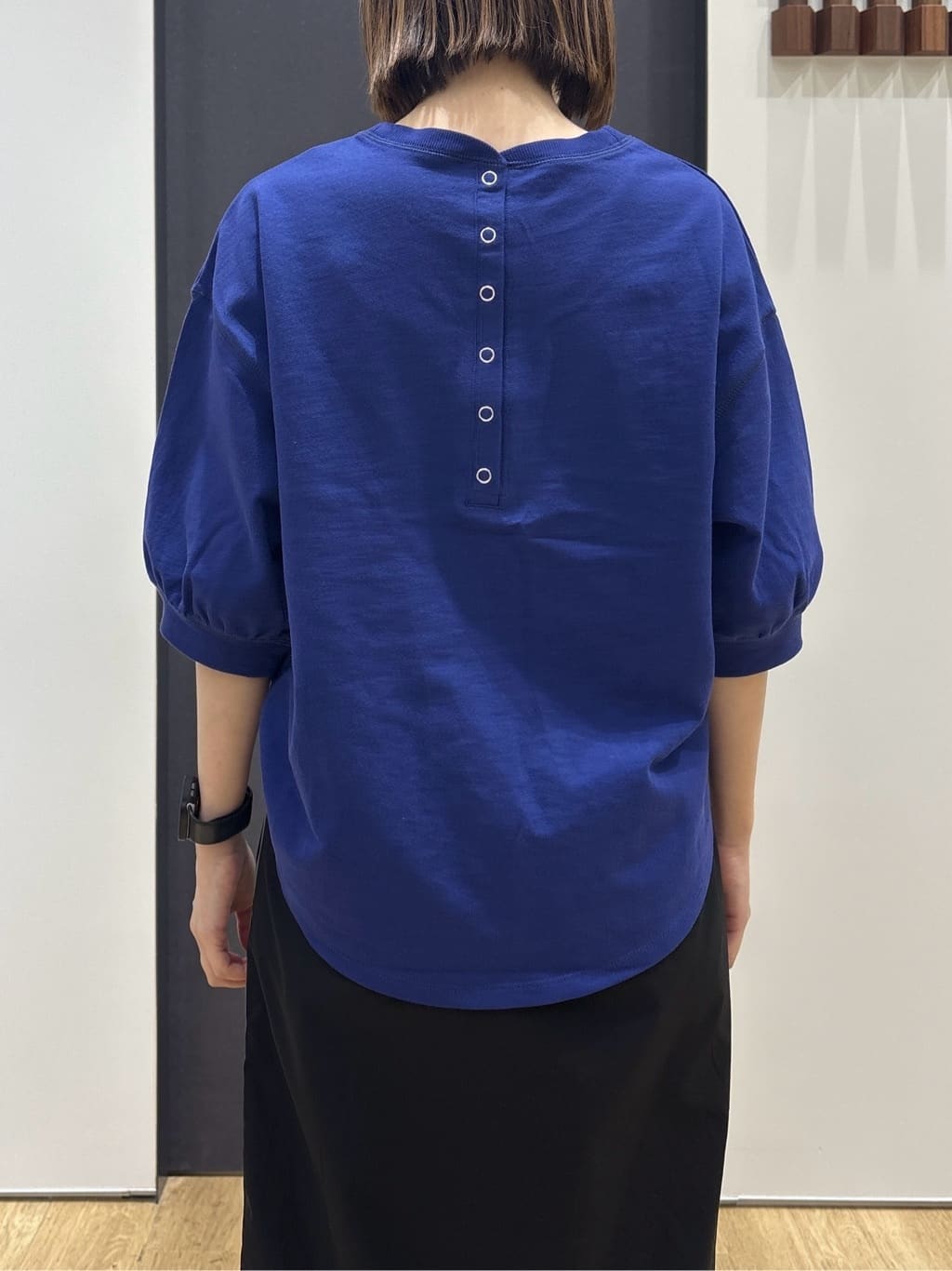 risaさんの「Dessin｜【360度可愛い】バックヘンリーカットソー5分袖」を使ったコーディネート