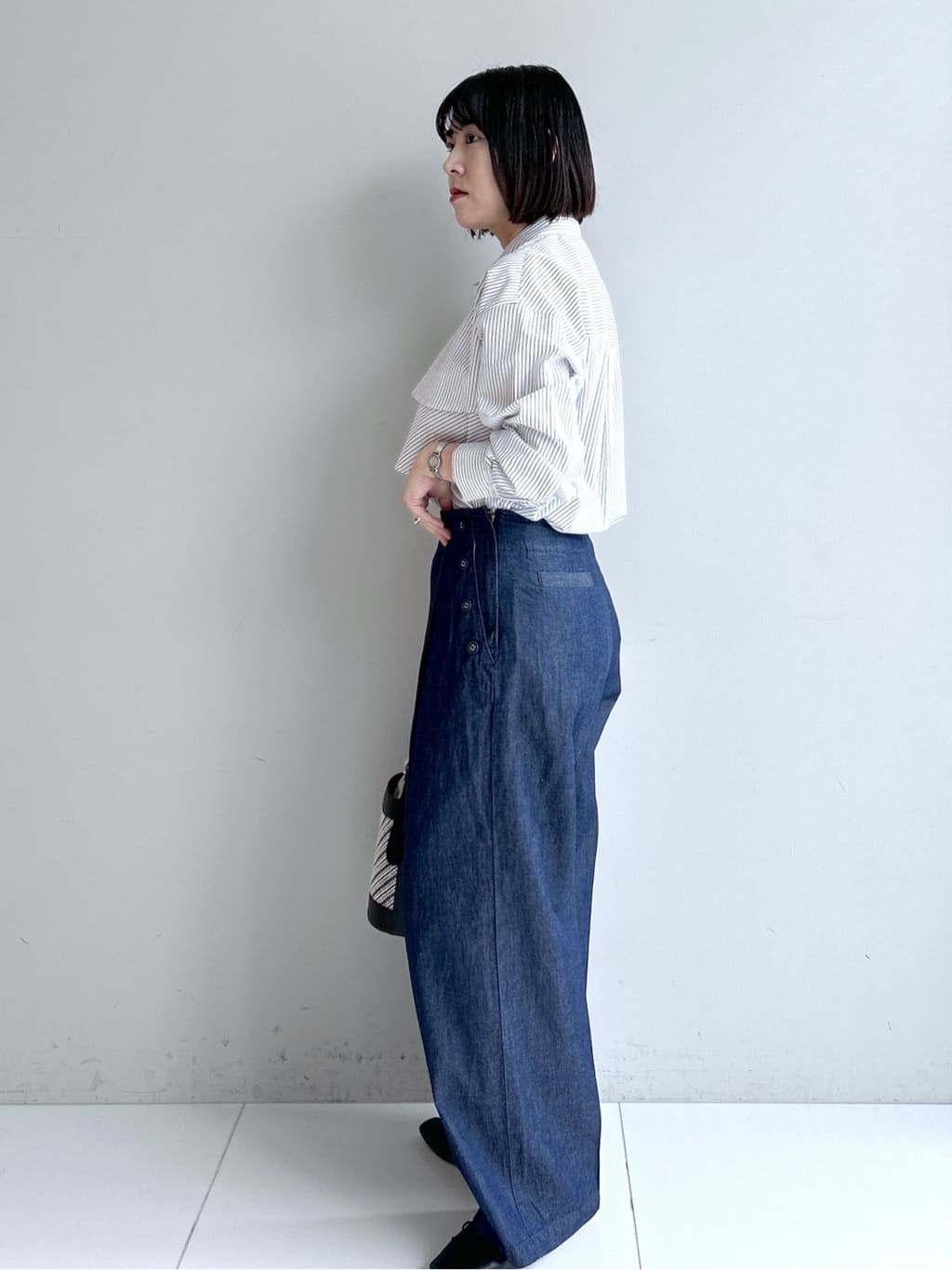 Hirokaさんの「Dessin｜【洗える】フリルシャツブラウス」を使ったコーディネート