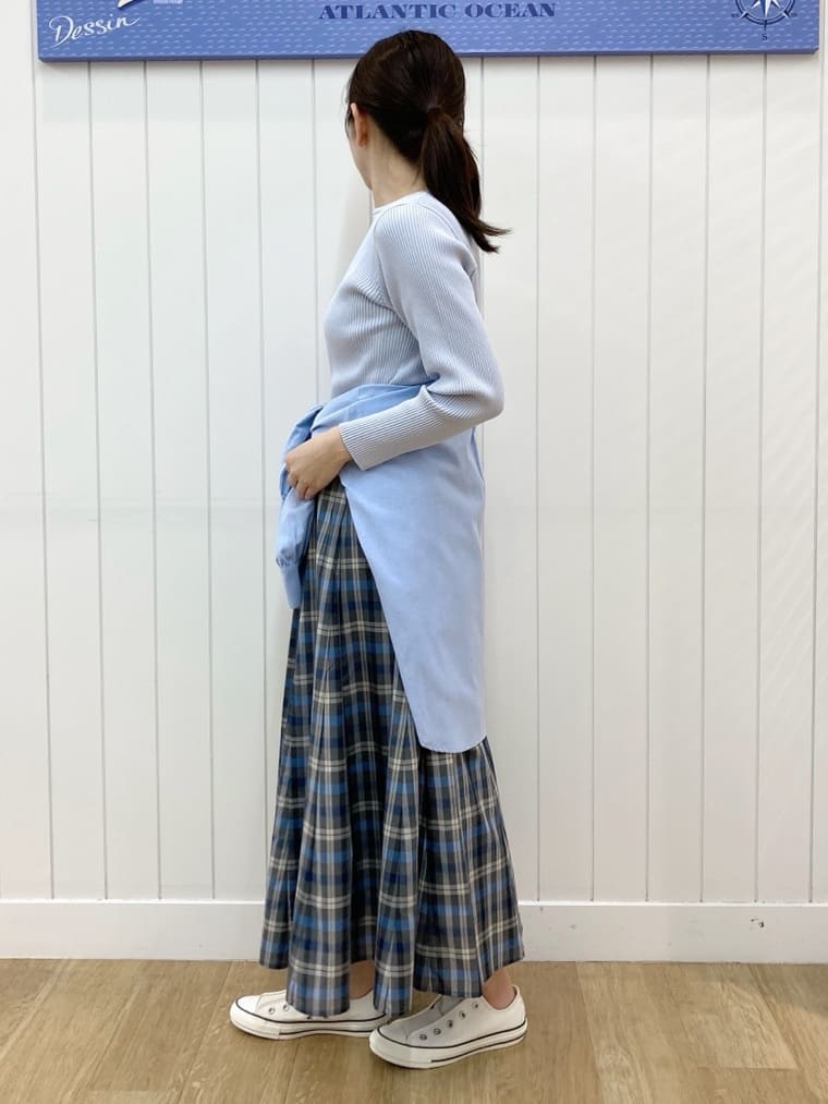 yoshiさんの「Dessin｜【洗える】ボートネックリブニット」を使ったコーディネート