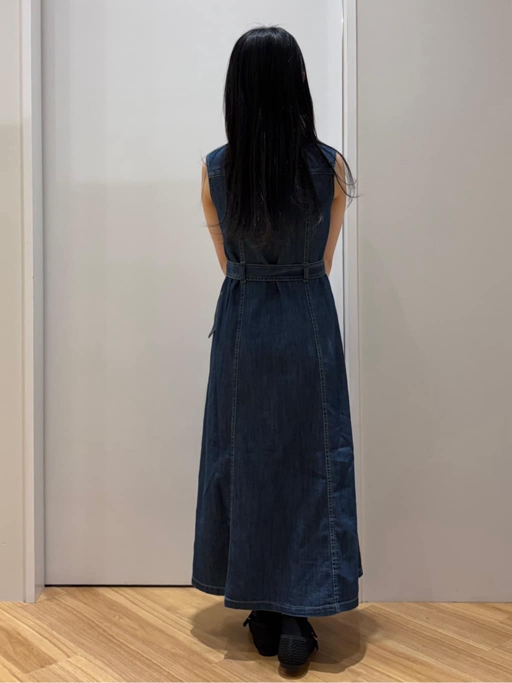 kanonさんの「grove｜【貴島明日香さん着用】デニムフレアワンピース」を使ったコーディネート