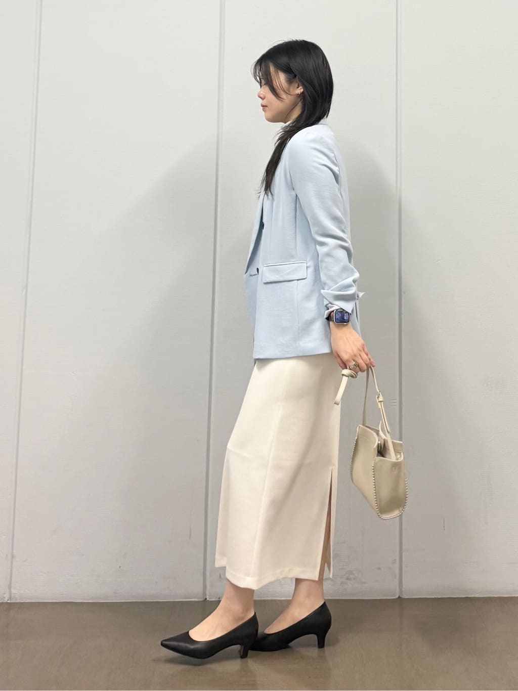 mizukiさんの「INDIVI｜【洗える／多機能／SETUP可】着る日傘ダブルジャケット」を使ったコーディネート