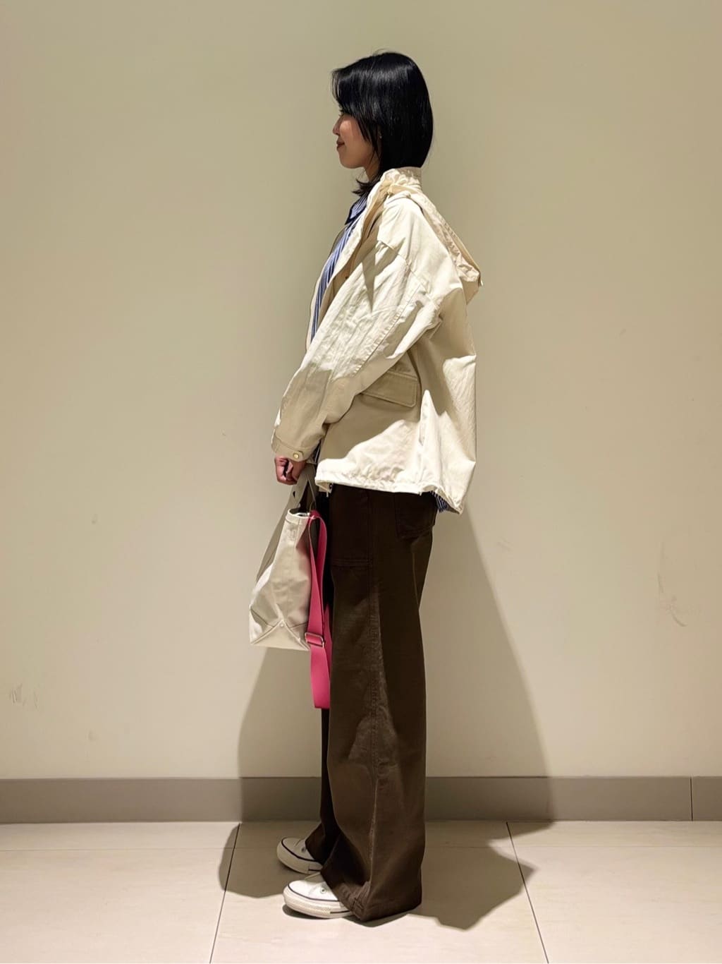 mayuさんの「Dessin｜【撥水/2WAY】フーディーブルゾン」を使ったコーディネート