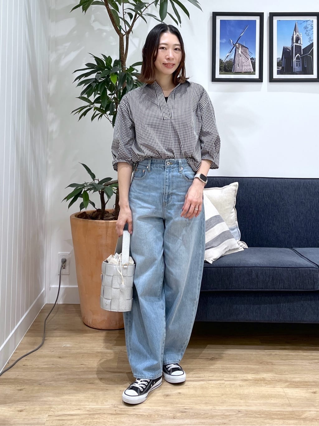 canaさんの「Dessin｜【洗える】スキッパーシャツブラウス」を使ったコーディネート