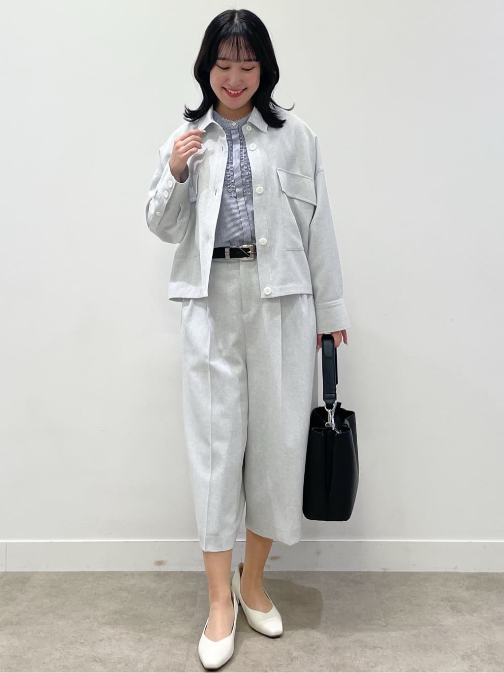 yukariさんの「Reflect｜リネンライクシャツブルゾン」を使ったコーディネート