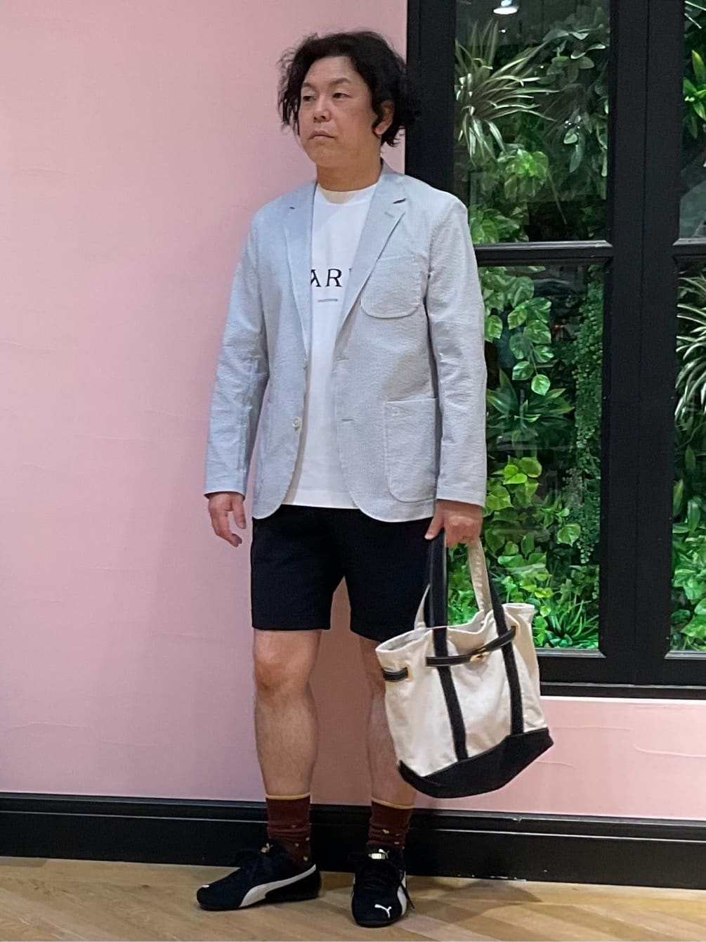 Nagaseさんの「DRESSTERIOR｜◆【吸湿速乾/セットアップ可/ウォッシャブル】COOLMAX シアサッカー サマージャケット」を使ったコーディネート