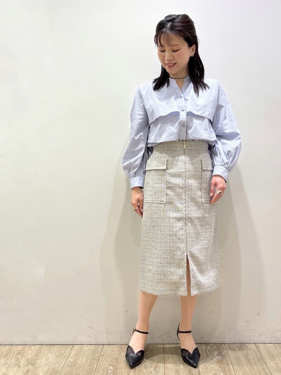 mameさんの「index｜撥水トレンチコート【洗濯機OK／花粉対応】《XS～3L》」を使ったコーディネート
