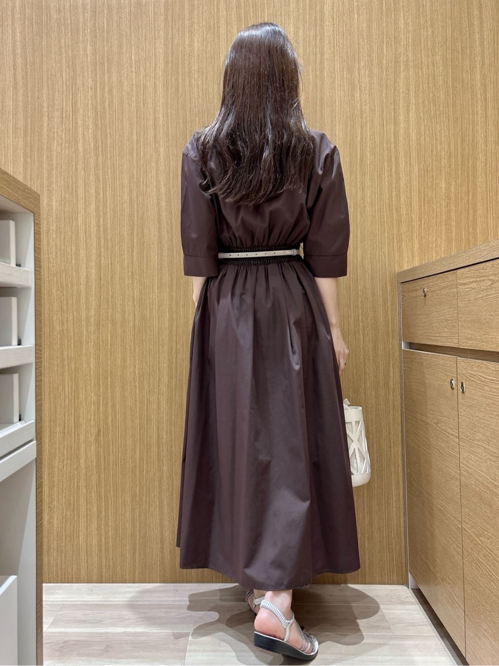 maiさんの「OPAQUE.CLIP｜リボンベルト付きシャツワンピース【洗濯機OK／防シワ加工】」を使ったコーディネート