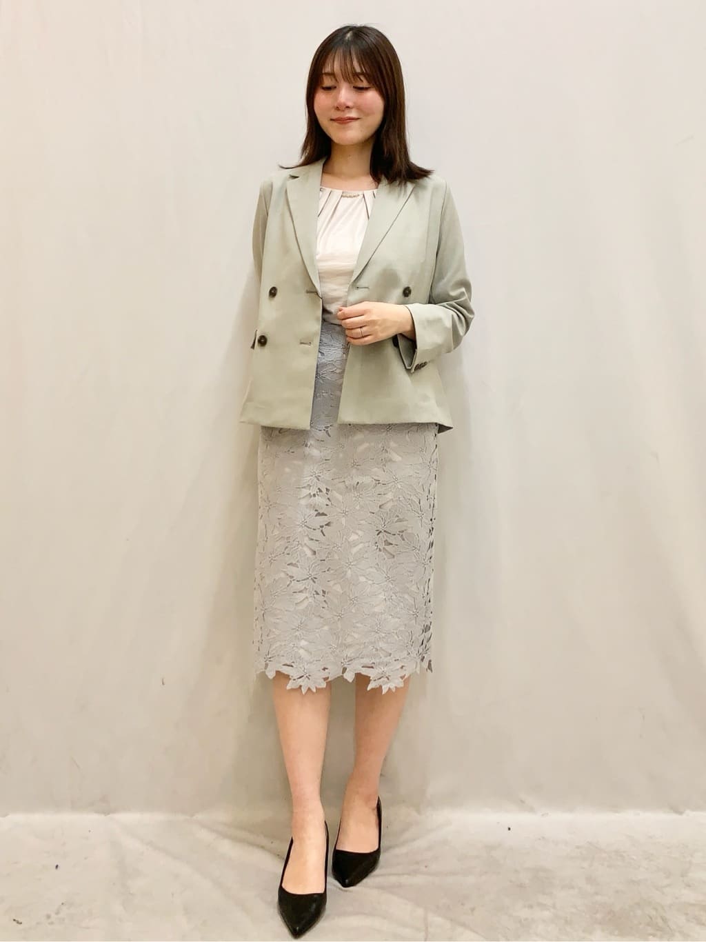 kasumiさんの「index｜ダブルブレストジャケット／セットアップ対応可【洗える／接触冷感／吸水速乾／防シワ／ストレッチ】」を使ったコーディネート