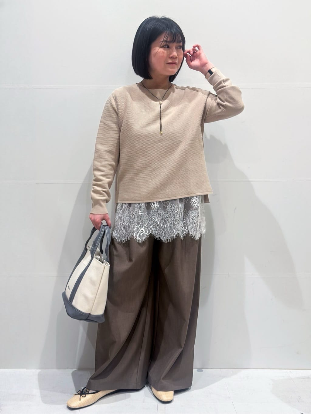 Minさんの「OPAQUE.CLIP｜フォルムスリーブミドルコート【洗濯機OK】」を使ったコーディネート