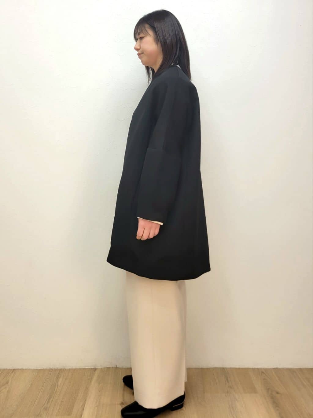 LISAさんの「OPAQUE.CLIP｜フォルムスリーブミドルコート【洗濯機OK】」を使ったコーディネート