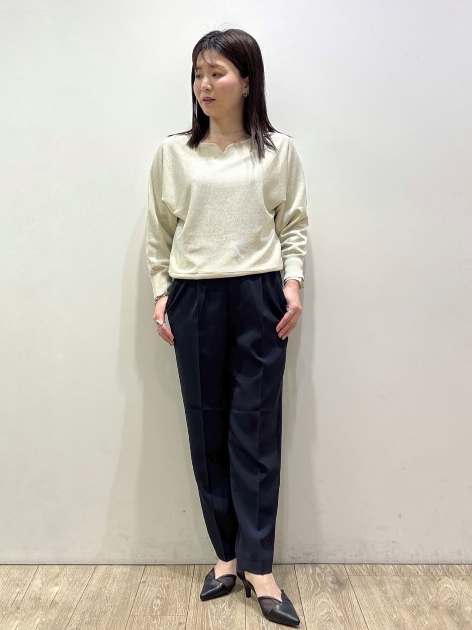 mameさんの「index｜ストレッチノーカラージャケット／セットアップ対応【洗濯機OK／防シワ／イージーアイロン】」を使ったコーディネート