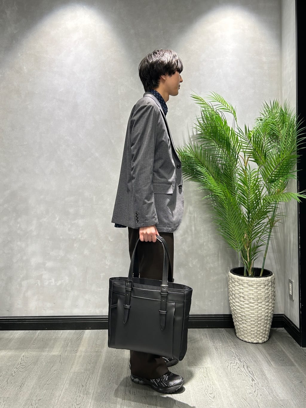 ruiさんの「TAKEO KIKUCHI｜【通気性】ジャージ千鳥柄 ジャケット」を使ったコーディネート