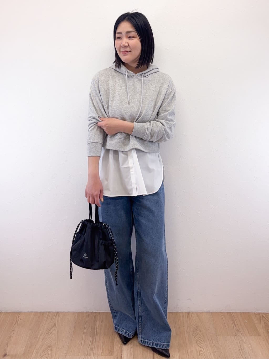 Takeさんの「OPAQUE.CLIP｜ショート裏毛フーディ【洗濯機OK】」を使ったコーディネート