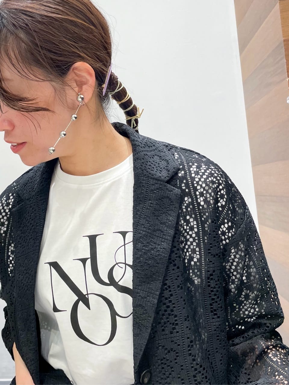ともも。さんの「OPAQUE.CLIP｜リラクシーロゴプリントTシャツ【洗濯機OK】」を使ったコーディネート