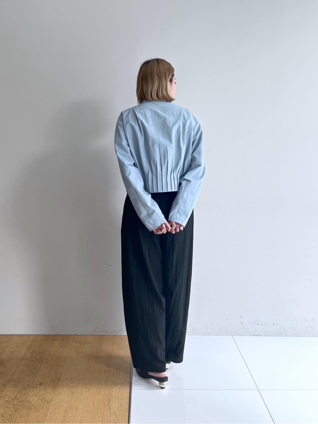 Harukaさんの「INDIVI｜ボウタイシャツブルゾン」を使ったコーディネート